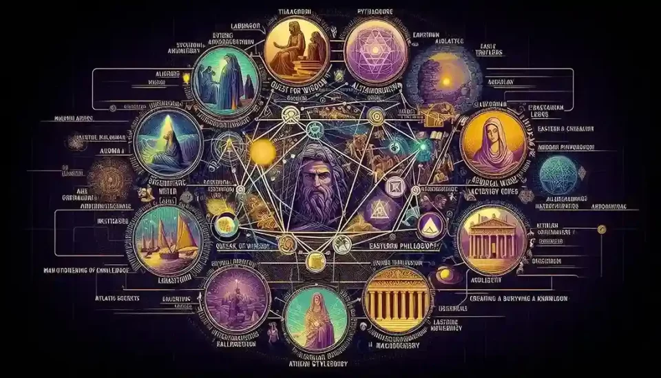 Pythagoras connecting Eastern and Western philosophical traditions